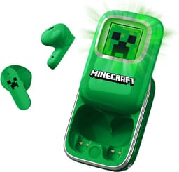 Minecraft - draadloze oordopjes - schuifdisplay met LED verlichting - met oplaadcase - touch control - lange batterijduur — thumbnail 1