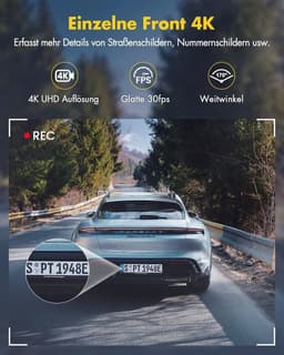 4K Dual Dashcam voor Auto met Nachtzicht en WiFi - Inclusief 64GB SD-Kaart — thumbnail 4