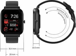 Fitgreat Grand 7 - Smartwatch - Smartwatch Dames - Heren& Kinderen- 2025 Model - Donkerblauw — thumbnail 3