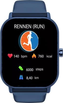 Fitgreat Grand 7 - Smartwatch - Smartwatch Dames - Heren& Kinderen- 2025 Model - Donkerblauw — thumbnail 2