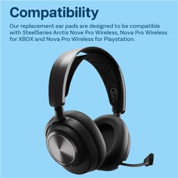 Vervangende Oorkussens voor SteelSeries Arctis Nova Pro Wireless Hoofdtelefoons van MMOBIEL – Memory Foam en Protein PU Koptelefoon Oorkussens - Noise Isolation Earpads – Zwart — thumbnail 3