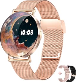 Bizoule Smartwatch Lunita - AMOLED - Rosé-Goud - 41mm - Horloge met Belfunctie - Stappenteller - Android en iOS — thumbnail 1