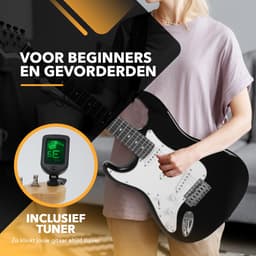 Finesse Elektrische Gitaar met Versterker - met Videocursus - Gitaar - Volwassenen - Kind - Zwart — thumbnail 5