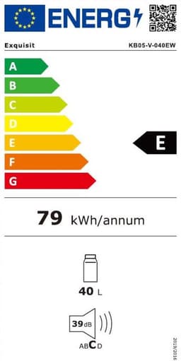Exquisit KB05-V-040EW - Mini koelkast - Vrijstaand - 5 Jaar Garantie - 40 Liter - Wit — thumbnail 2