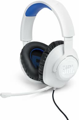 JBL Quantum 100P Wit/Blauw - Gaming Headset voor PlayStation - Bedraad - Over-Ear - PS4/PS5, PC, Xbox & Nintendo Switch — thumbnail 1