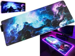 Game Muismat - RGB LED - Verlicht - 80 x 30 - Continu Verlichting - Anti Slip - 7 Kleuren - 4 Verlichtingsmodi - USB Kabel 1.80 m — thumbnail 1