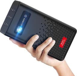 Mini Smart Projector - Draagbare DLP Projector - 1080P HD - 150ANSI - 360 ° Luidspreker - 5200mAh Batterij - 4 Uur Accu Video Afspeeltijd - Screen Mirroring - Ondersteunt WLAN, HDMI, USB, Android, Apple, AirPlay - Inclusief Draagtas en Remote - Zwart — thumbnail 2