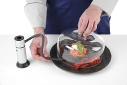 Hendi Rookpistool incl. slang + Glazen stolp Ø27,5x(H)14cm - Rookapparaat koud roken - Smoking gun - Food smoker — thumbnail 3