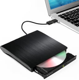 Externe DVD Speler en Brander voor Laptop & Macbook - DVD/CD - Met USB 3.0 en USB-C adapter - Optische drive - Plug & Play — thumbnail 1