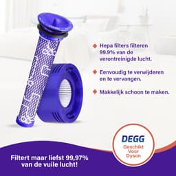 DEGG® - Pre + Post Filter - Geschikt voor Dyson V7 & V8 - Animal Absolute - Voorfilter + Achterfilter (Motor) - Onderdelen - Hepa Filter - Duurzaam - COMBIDEAL — thumbnail 3