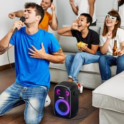 Tronsmart Halo 110 - Draagbare Bluetooth Partyspeaker - 60W Stereo - 18 Uur Batterij - IPX6 Waterbestendig - Karaoke - Met Microfoon - Zwart — thumbnail 4