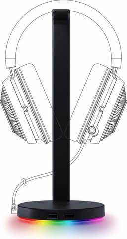 Razer Base Station V2 Chroma - Headset Houder - RGB - USB-Hub met 7.1 Surround - Zwart — thumbnail 5