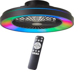 Brilliant Mazzaro - Plafondventilator - LED 40W - 3000K-6500K - Dimbaar - Zwart — thumbnail 3