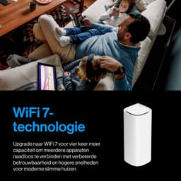 Linksys Velop Pro 7 Tri-band (2,4 GHz / 5 GHz / 6 GHz) Wi-Fi 7 (802.11be) Wit 5 Intern — thumbnail 4