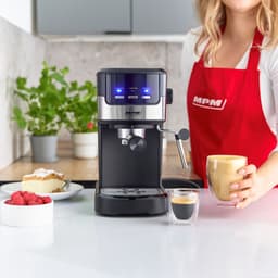 MPM - Koffiemachine - Koffieapparaat - Espressomachine 15 Bar met Aluminium Boiler en Stoompijpje — thumbnail 3