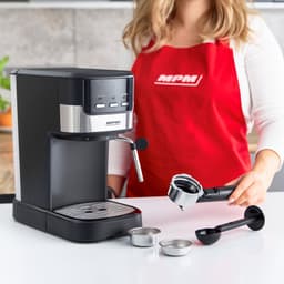MPM - Koffiemachine - Koffieapparaat - Espressomachine 15 Bar met Aluminium Boiler en Stoompijpje — thumbnail 4