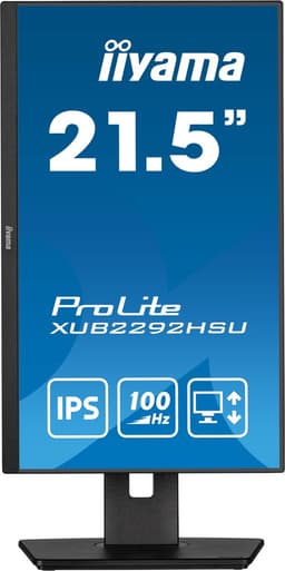 iiyama ProLite XUB2292HSU-B6 - 22 Inch - IPS - Full HD - USB-hub - In hoogte verstelbaar — thumbnail 5