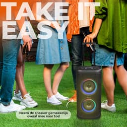 Denver Bluetooth Speaker - Partybox - Discolichten - Incl. Microfoon - Micro SD/USB/AUX - Luidspreker - TSP353 - Zwart — thumbnail 5