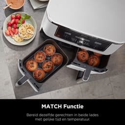 Ninja Foodi AF400EUWH Limited Edition Dubbele Airfryer XXL - Twee Kookvakken - 9.5 Liter - 2470 Watt - Dual Zone Technologie — thumbnail 2