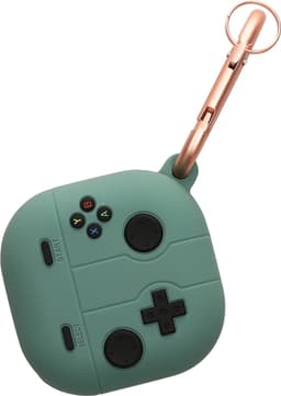 kwmobile Hoes geschikt voor Samsung Galaxy Buds FE - Siliconen cover voor oordopjes in groen / zwart - Gameconsole design — thumbnail 2