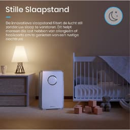 Luchtreiniger met True HEPA luchtfilter voor mensen met allergieën, CADR 218m³ voor maximaal 40m² en 99,97% filterprestaties tegen pollen, stof, rook - Voor een betere luchtkwaliteit — thumbnail 4