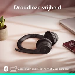 Logitech Zone 300 - Draadloze Headset - Bluetooth - Zwart — thumbnail 3