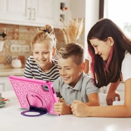 Pritom Kindertablet - Kindertablet vanaf 3 jaar - Kindertablet - 3GB RAM - 64 GB Opslag - Snelle 10 Inch Kindertablet - Beschermhoes - Roze — thumbnail 2