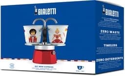 Bialetti Mini Express Nutcracker 2 Kops met 2 Espressokopjes – Limited Edition – Rode Percolator – Espresso Cadeauset — thumbnail 2