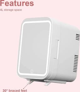 Bolmans - Skincare Fridge - Mini Fridge Multifunctioneel - Make Up Koelkast - 4 Liter - Met Spiegeldeur - Small Fridge — thumbnail 3