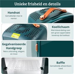 Skincare Beauty Fridge – Mini Koelkast – Minibar – 6 Liter – Slaapkamer – Stijlvol – Met LED Spiegel – Groen — thumbnail 5