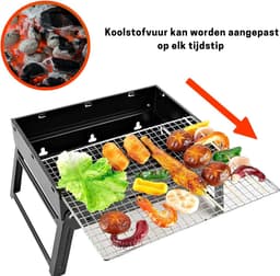 StayPowered BBQ Grill - Perfect voor elke buitenactiviteit - Compact en licht - Geen montage nodig - Inklapbaar ontwerp - Geschikt voor 3-6 personen - Duurzaam zwart chroom - Snelle levering gegarandeerd! — thumbnail 2