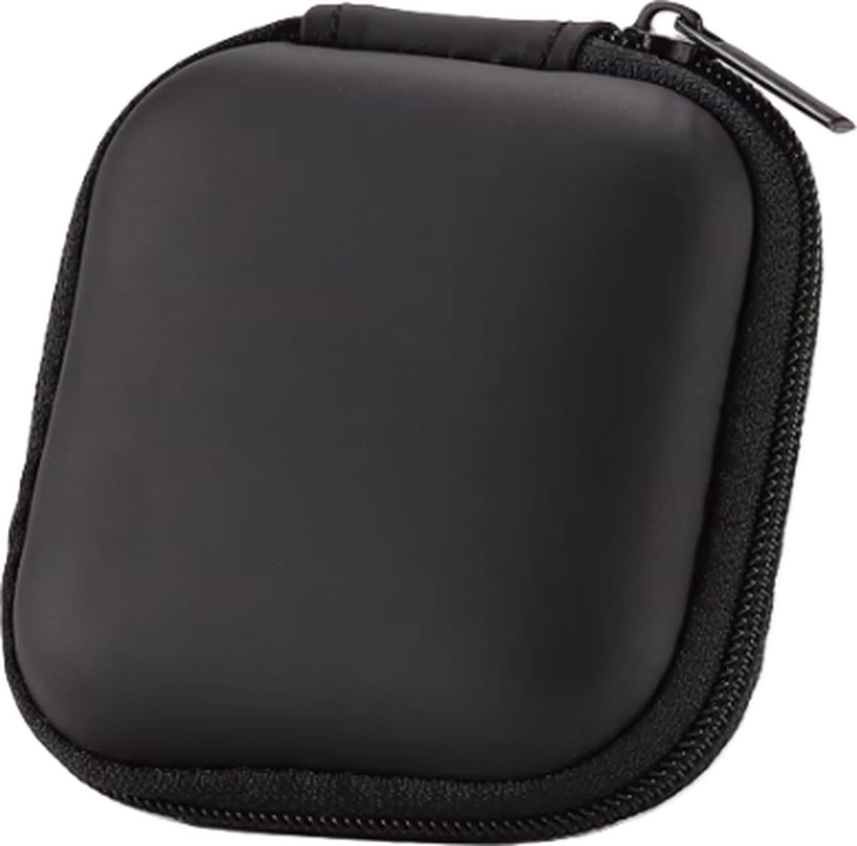 Oortjes Opberg Hoesje | Case | Etui | Organizer | Voor Het Opbergen Van Oordopjes En Laadkabels | Opbergen Van Sleutels | USB | ZWART — afbeelding 1