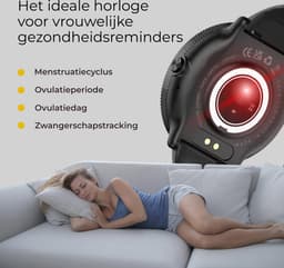DynaBright AMOLED Smartwatch Dames en Heren - 1x RVS en 1x Siliconen Bandje - Zwart en Goud - Geschikt voor iOS (Apple) & Android - Stappenteller en Hartslagmeter — thumbnail 5