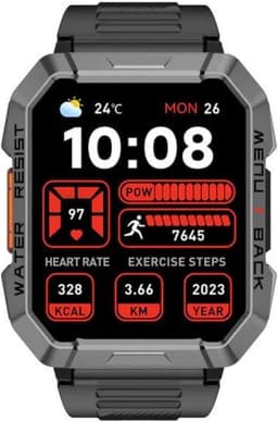 Blackview W60 Smartwatch voor heren - fitnesshorloge met telefoonfunctie (bellen/ontvangen) - kompas - IP68 waterdicht - sporthorloge met 100+ sportmodi - hartslag- en slaapmonitor - stappenteller - geschikt voor Android en iOS - Grijs — thumbnail 2
