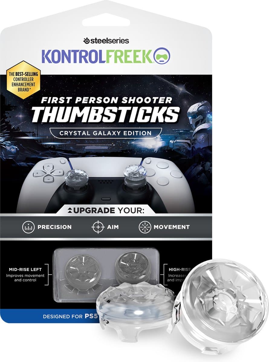 KontrolFreek FPS Galaxy Thumbsticks - Crystal (PS5/PS4) — afbeelding 1