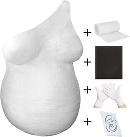 Gipsbuik Pakket – 4 Rollen Extra Groot en Sterk Gipsverband en Gladde Afdruk – Niet Toxisch- Baby Buik Zwanger — thumbnail 1