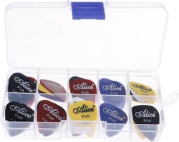 Gitaar Plectrum Set in Koffer met 30 plectrums - Verschillende Diktes & kleuren — thumbnail 4