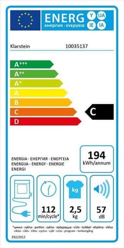 Jet Set 2500 wasdroger luchtafvoerdroger 850W EEK C 2,5kg 50cm wit — thumbnail 2
