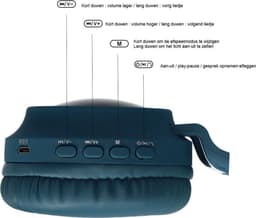 Kinder hoofdtelefoon - koptelefoon kinderen Bluetooth met led kattenoortjes blauw — thumbnail 3