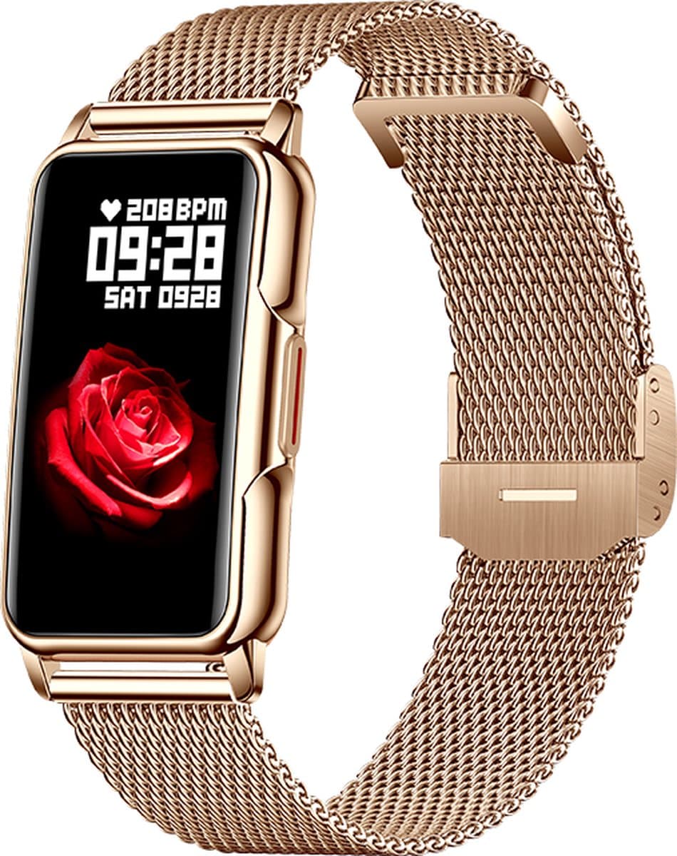Kiraal Livery - Schitterende Activity Tracker - Stijlvol - Android & iOS - RVS - Goud — afbeelding 1