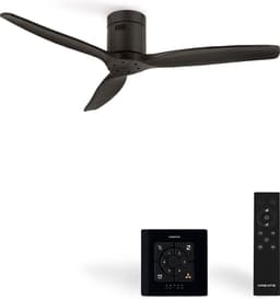 CREATE - Plafondventilator 40W silent Ø132 cm - Controller voor wandmontage - afstandsbediening - Zwart - WIND CALM — thumbnail 1