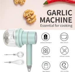 Mini Elektrische Handmixer - 2in1 - USB Oplaadbare Staafmixer - Draadloos & Waterdicht - Eenvoudig Schoon te Maken - 300ml — thumbnail 3