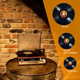 Denver Retro platenspeler - Ingebouwde Speakers - FM Radio - Auto-stop Functie - AUX - Phono - VPR190 — thumbnail 4