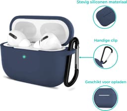 Shieldcase Case - beschermhoes geschikt voor Airpods Pro / 2 Pro silicone case - case geschikt voor Airpods Pro / Pro 2 hoesje - optimale bescherming - donkerblauw — thumbnail 5