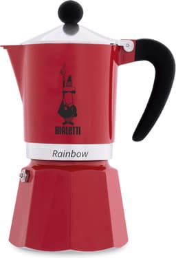 Bialetti Rainbow Rood Percolator – 300 ml – 6 kops – Italiaanse Espresso Maker — thumbnail 1