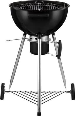 Mustang Gourmet Kettle Houtskoolbarbecue – Ø 43,5 cm – Compacte BBQ met thermometer, RVS grillrooster, asopvang en wielen – Voor tuin, of camping – Stijlvol geëmailleerd staal — thumbnail 5