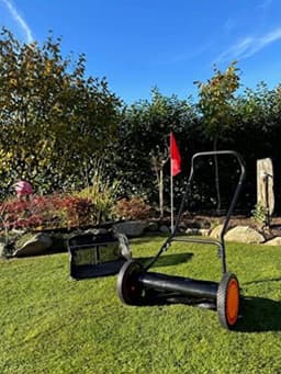 Grasmaaier handmatig - Handmaaier grasmachine - Handmaaier - Kooimesmaaier - 79,22 x 61,01 x 106,5 cm - Zwart — thumbnail 4