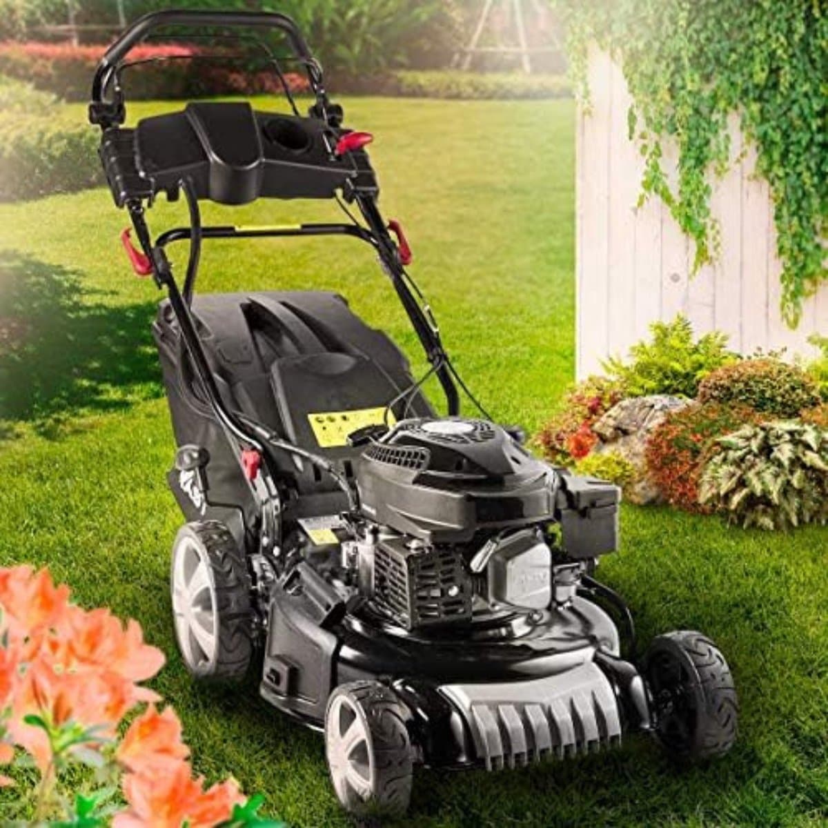 Grasmaaier benzine zelfrijdend - Grasmaaier benzine zelftrekkend - 145 x 54 x 170 cm - 34,8 kg - Elektrostart — afbeelding 1