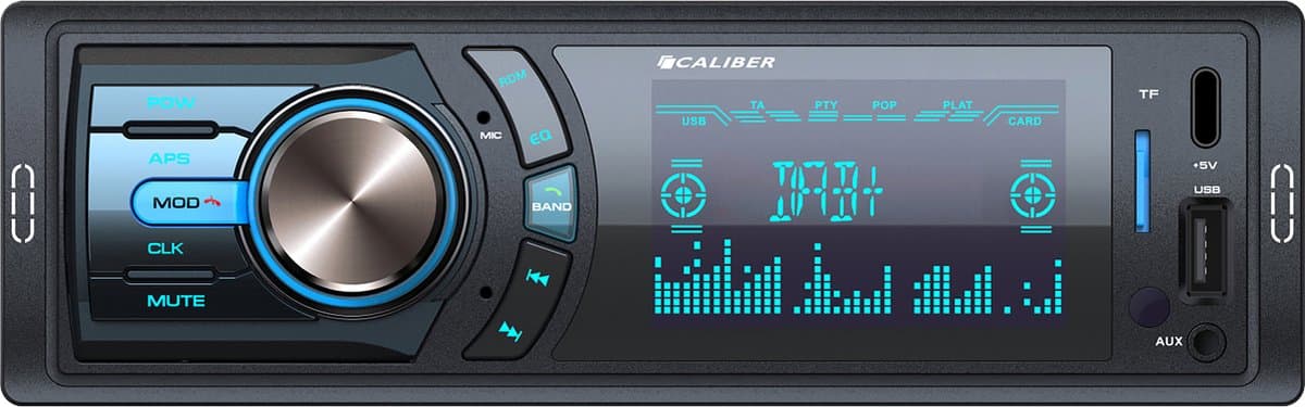 Caliber DAB Autoradio - Autoradio met Bluetooth - 1 din Autoradio - Handsfree bellen - USB Oplaadpoort - Multi Color Display - 4 x 75 Watt — afbeelding 1