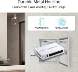 ASUS ExpertWiFi EBG15 bedrade router Gigabit Ethernet wit — thumbnail 2